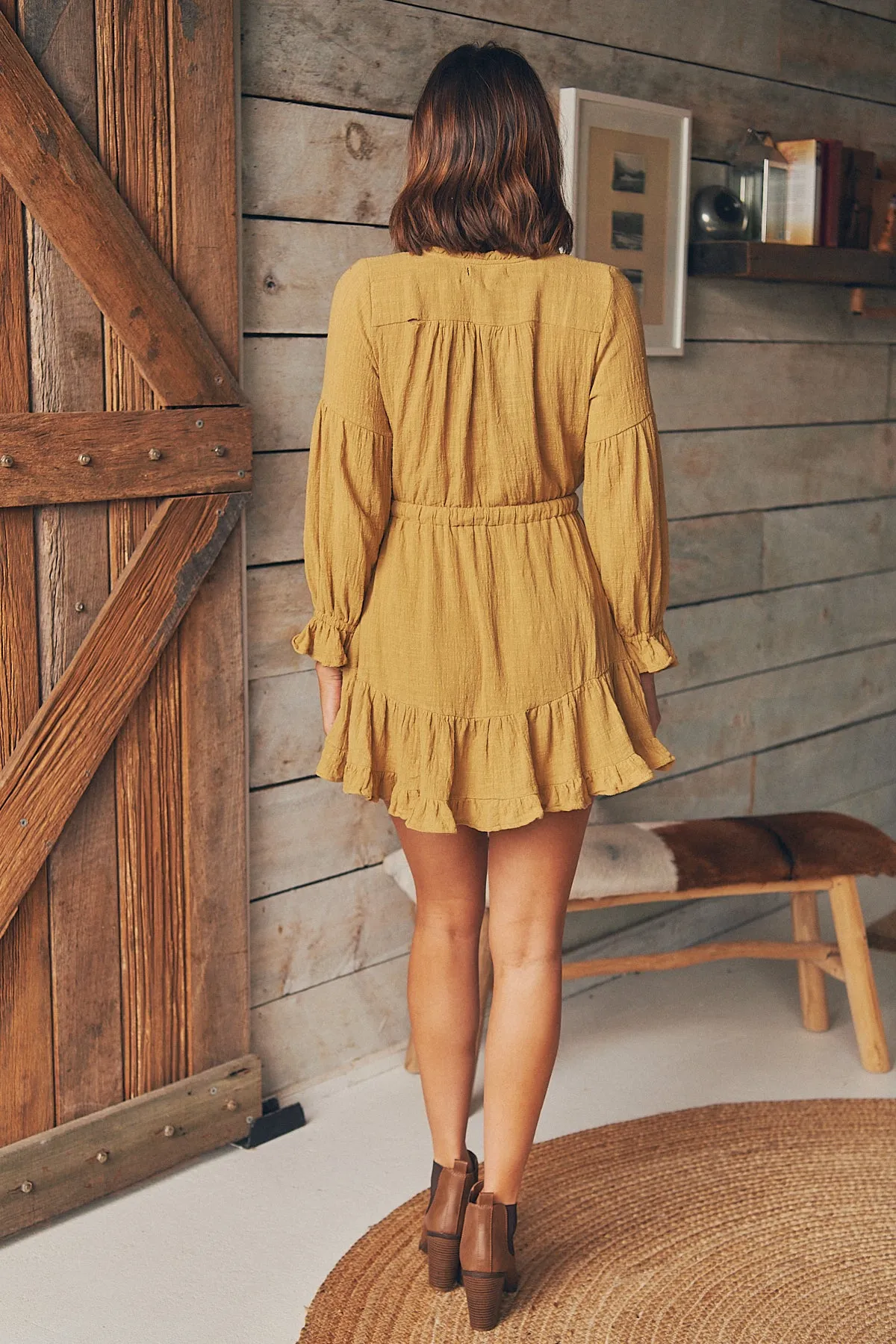 Rafael Ginger Long Sleeve Shirt Dress
