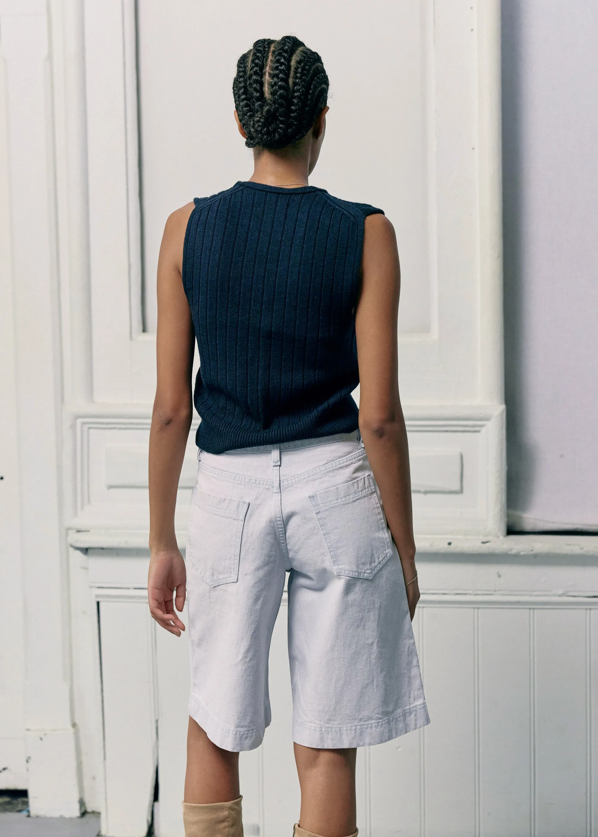 Repose Denim Shorts ~ Purple Tint