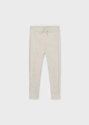 Rib Knit Leggings, Alpaca, 10812