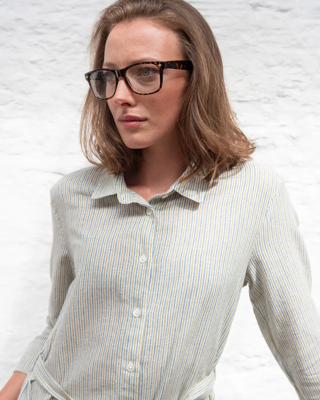 Rita Striped Shirt Dress