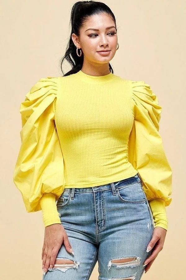 Sacramento Puffed Sleeves Top