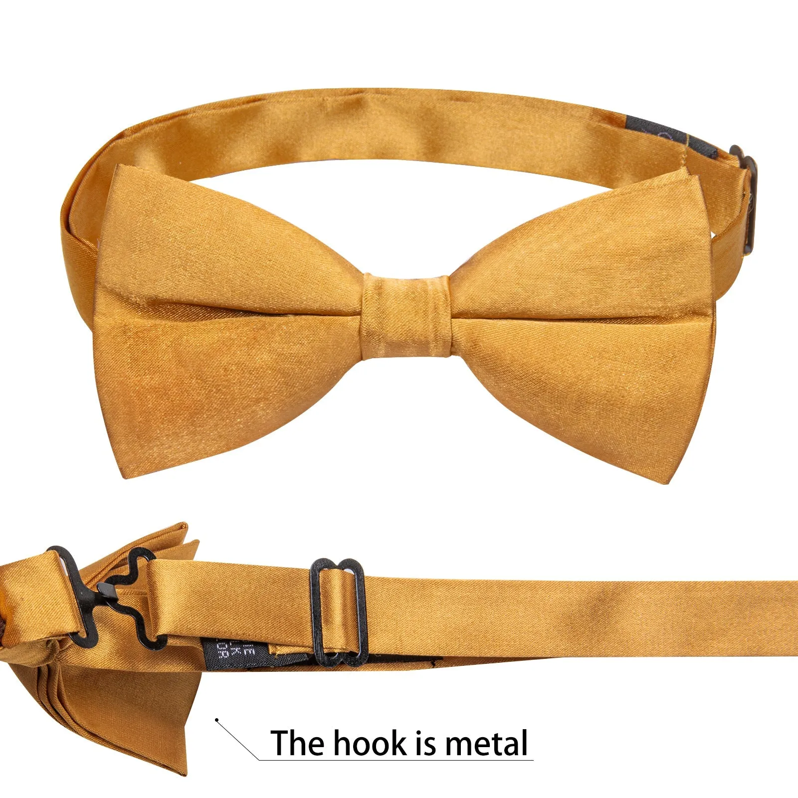 Satin Golden Solid Men's Vest Bowtie Set