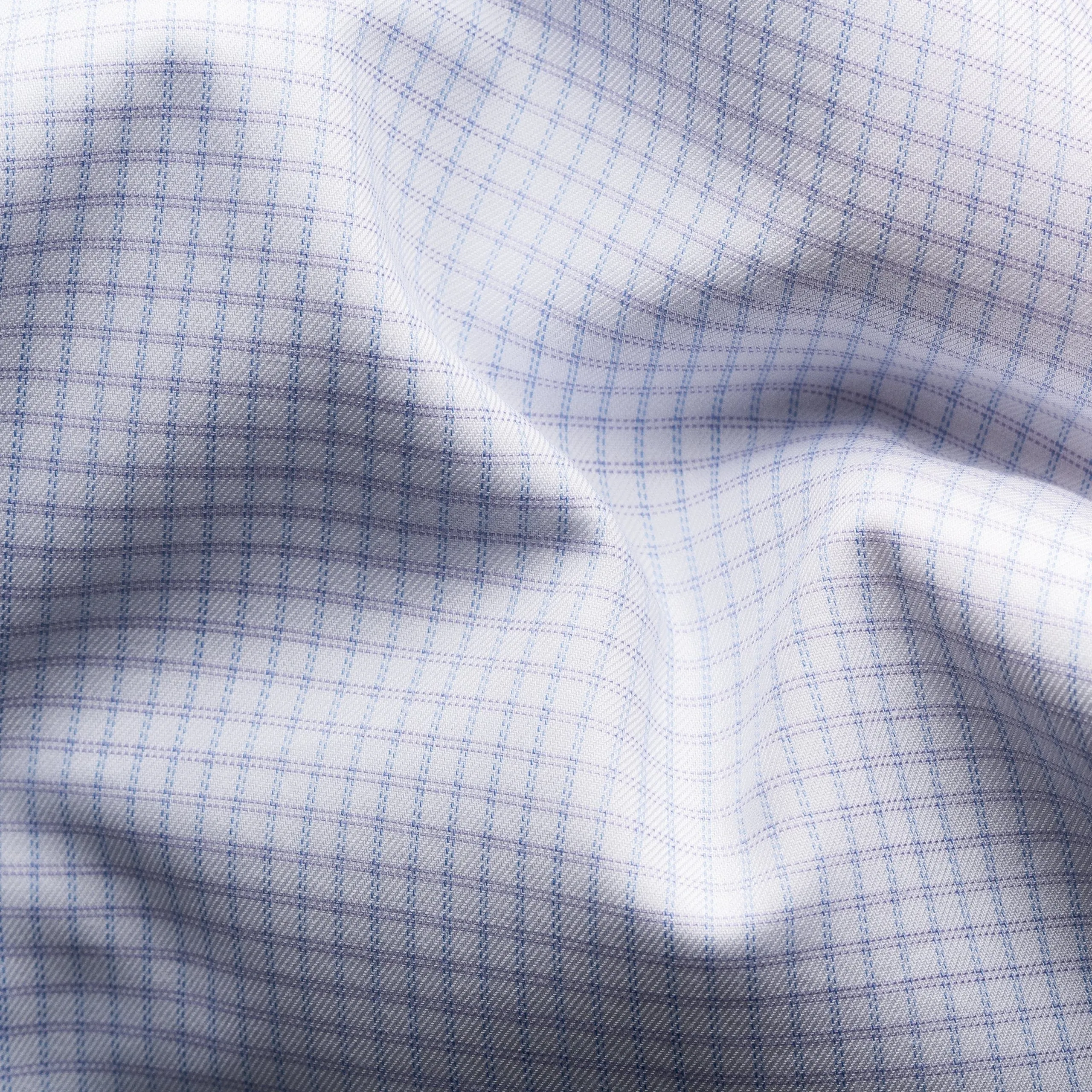 Slim Fit Light Purple Checked Dress Shirt