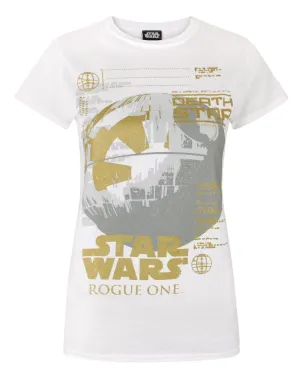 Star Wars Rogue One Metallic Death Star Women's T-Shirt