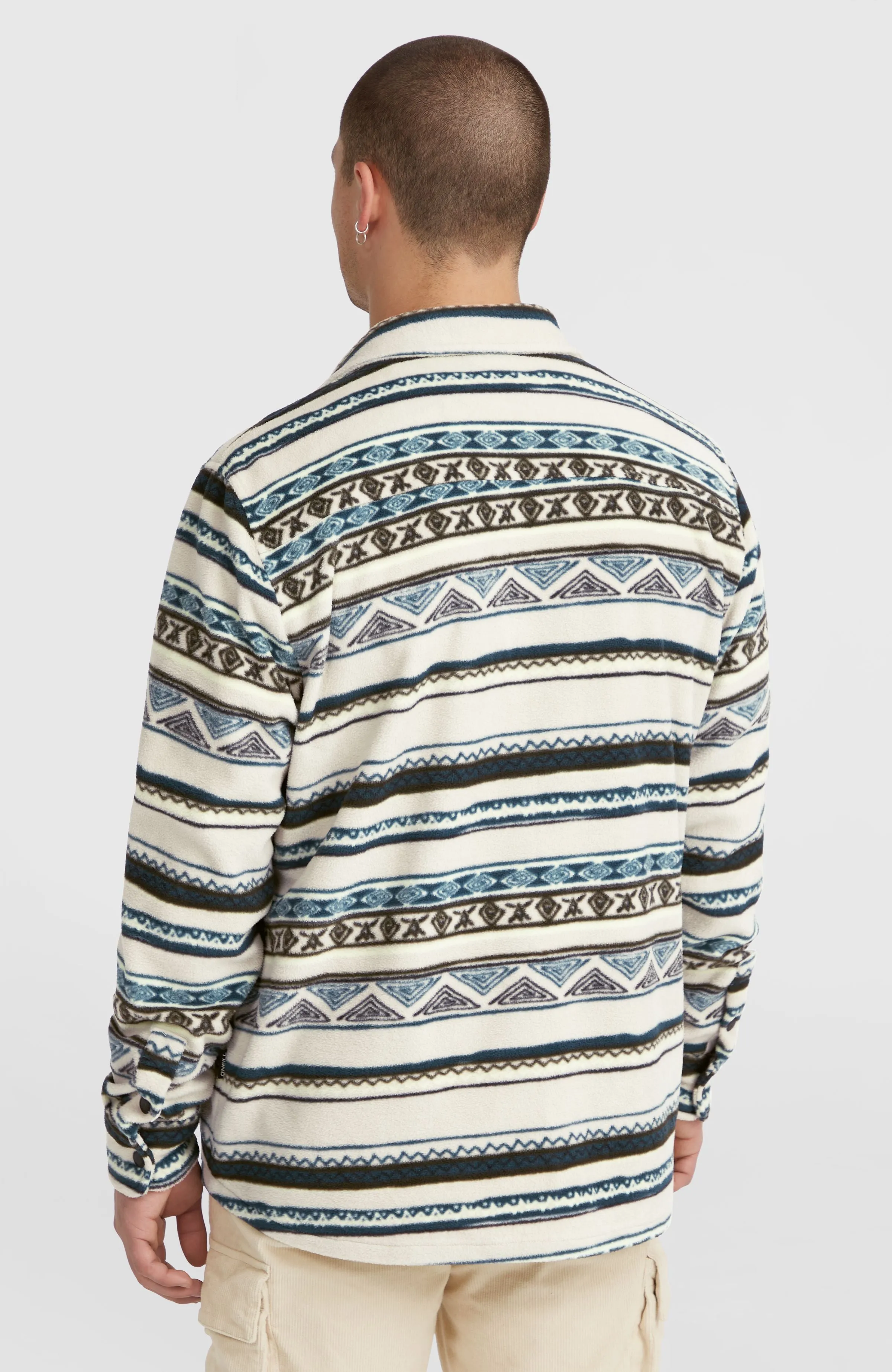 Superfleece Shirt | Grey Ikat Stripe