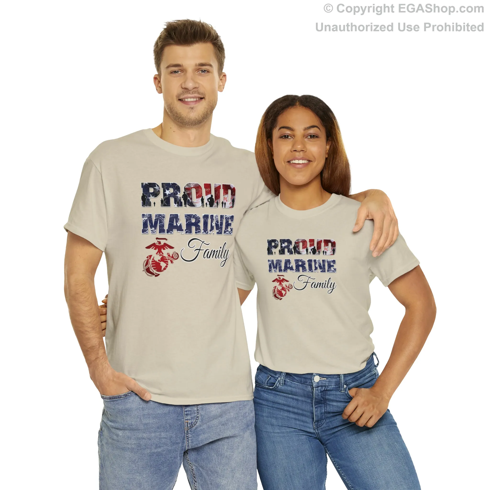 T-Shirt Proud Marine Family (Your Choice of Colors)