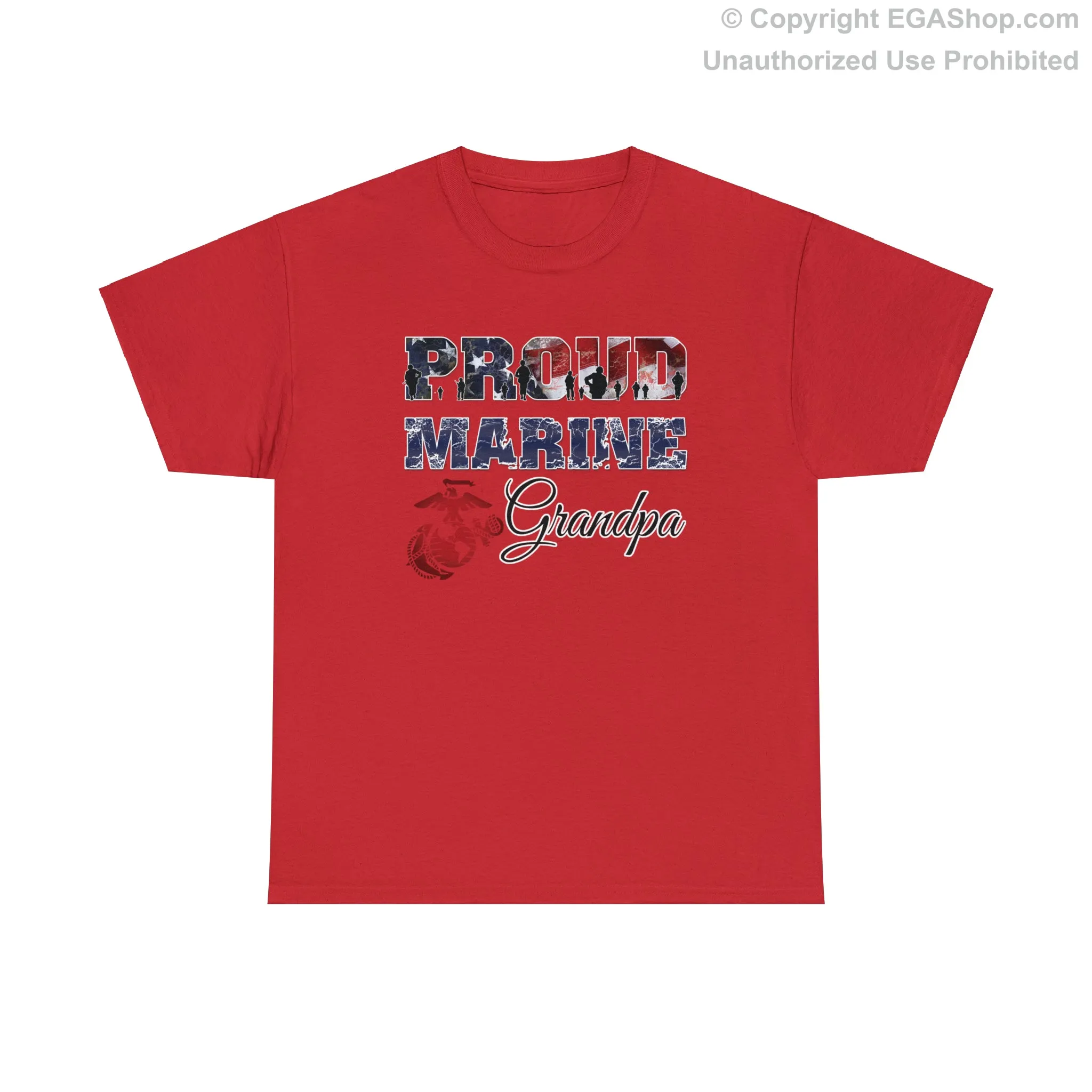 T-Shirt Proud Marine Grandpa (Your Choice of Colors)
