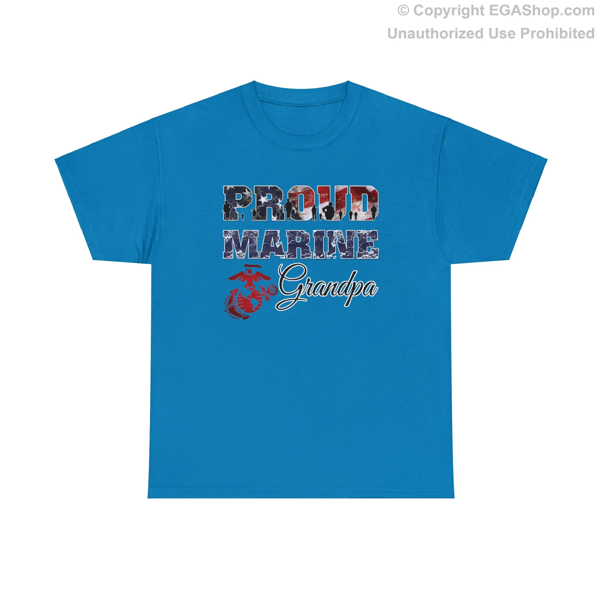 T-Shirt Proud Marine Grandpa (Your Choice of Colors)