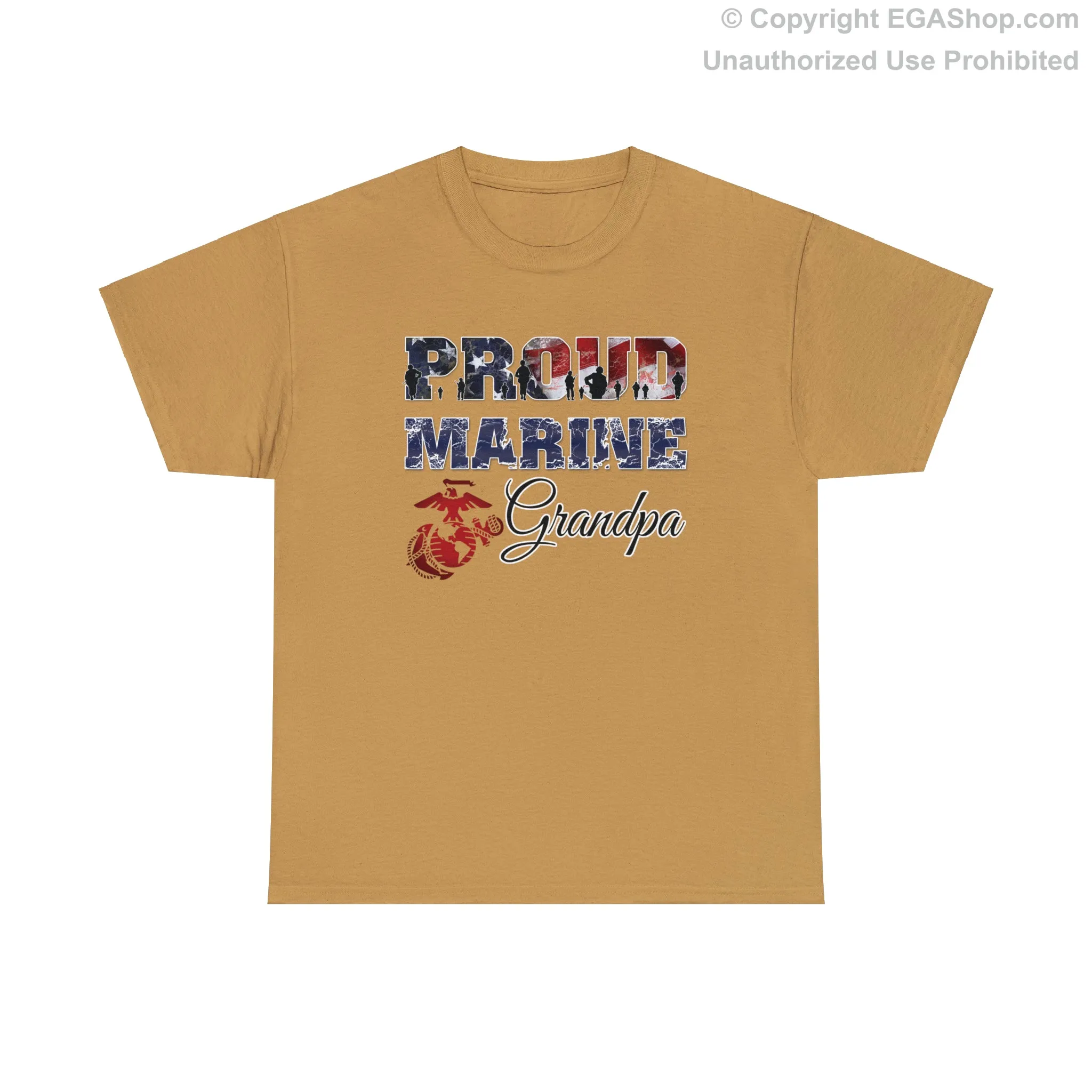 T-Shirt Proud Marine Grandpa (Your Choice of Colors)