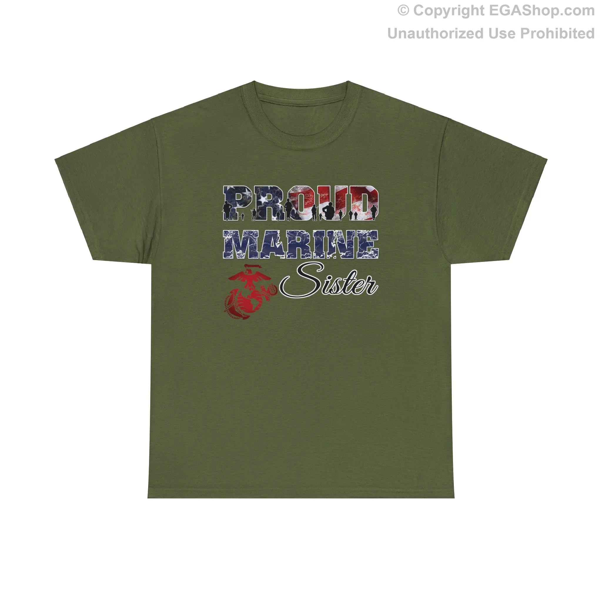 T-Shirt Proud Marine Sister (Your Choice of Colors)