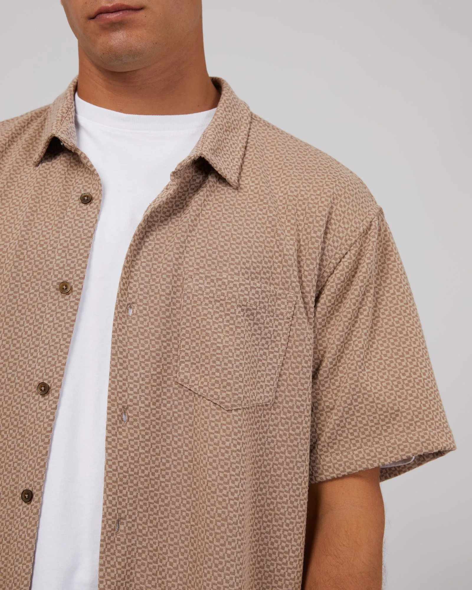 Textured Shirt Chocolate