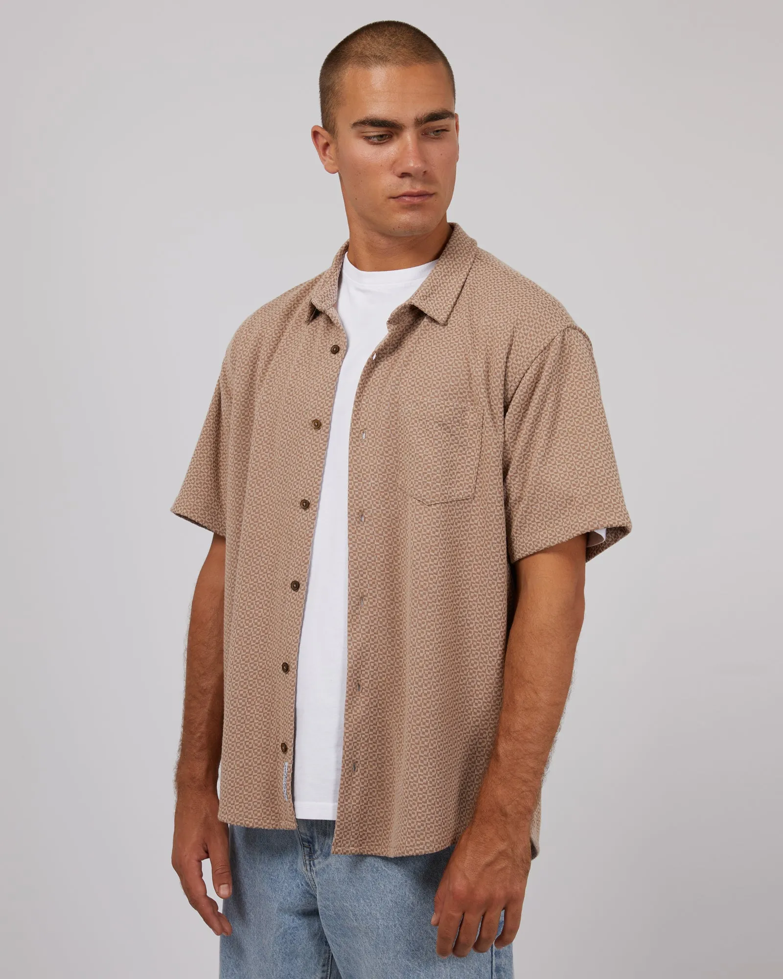 Textured Shirt Chocolate