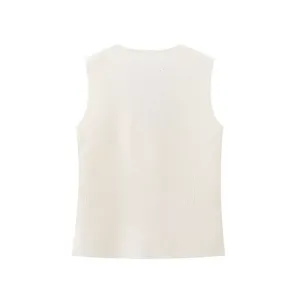 Toleet alice in wonderland costume Women's Clothing New French Niche Slim Slimming Button Knitted Vest
