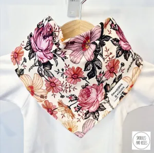 Vintage Floral Print Dribble Bib-New!