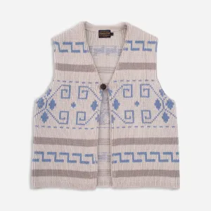 WESTERLEY KNITTED VEST - LIGHT GREY