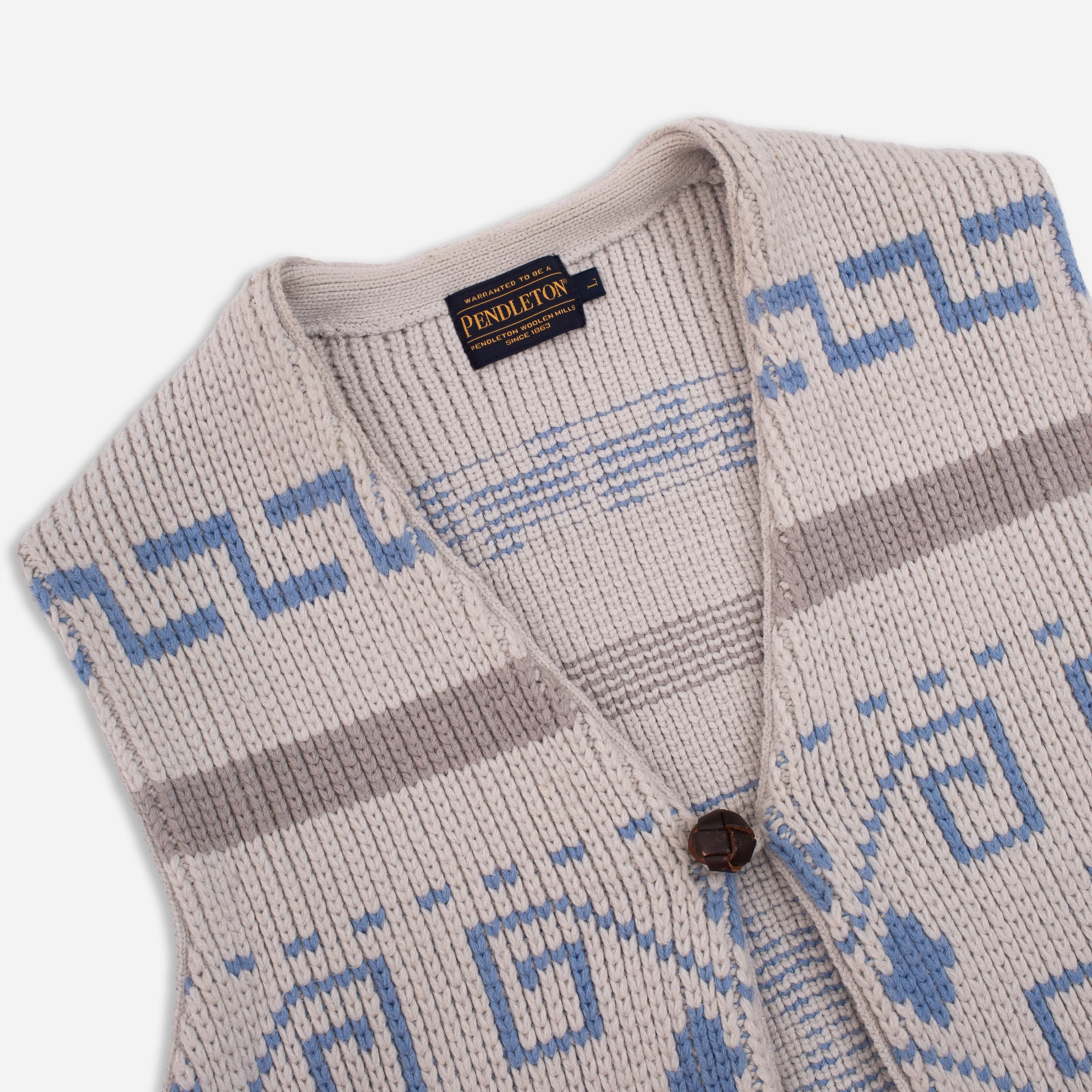 WESTERLEY KNITTED VEST - LIGHT GREY