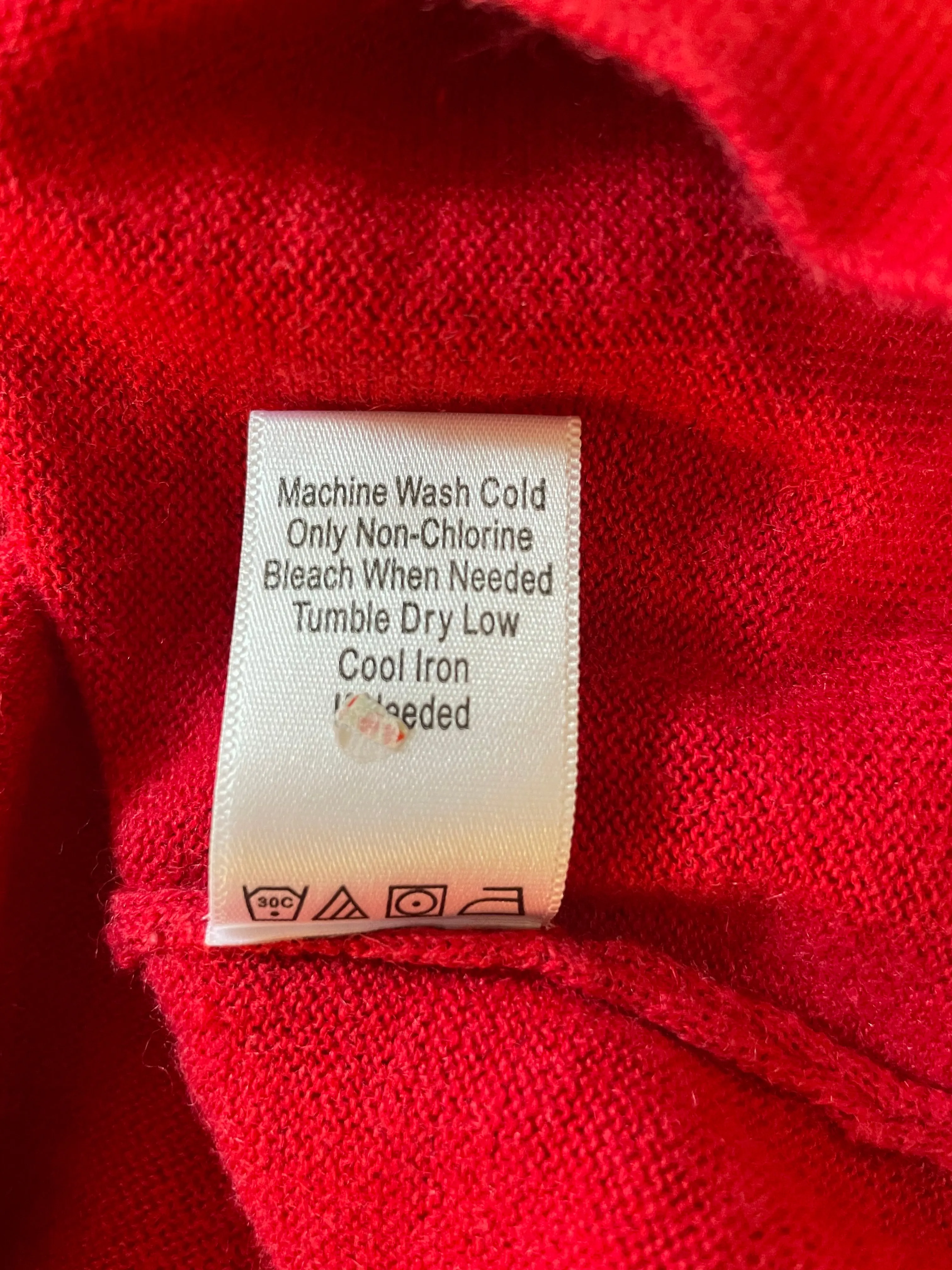 Womens Small (Sz 6-8) Red Coldwater Creek Mock Turtleneck Sweater Pullover