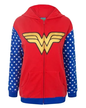 Wonder Woman Logo Women's Zip-Up Hoodie