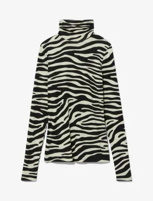 Zebra Print Turtleneck